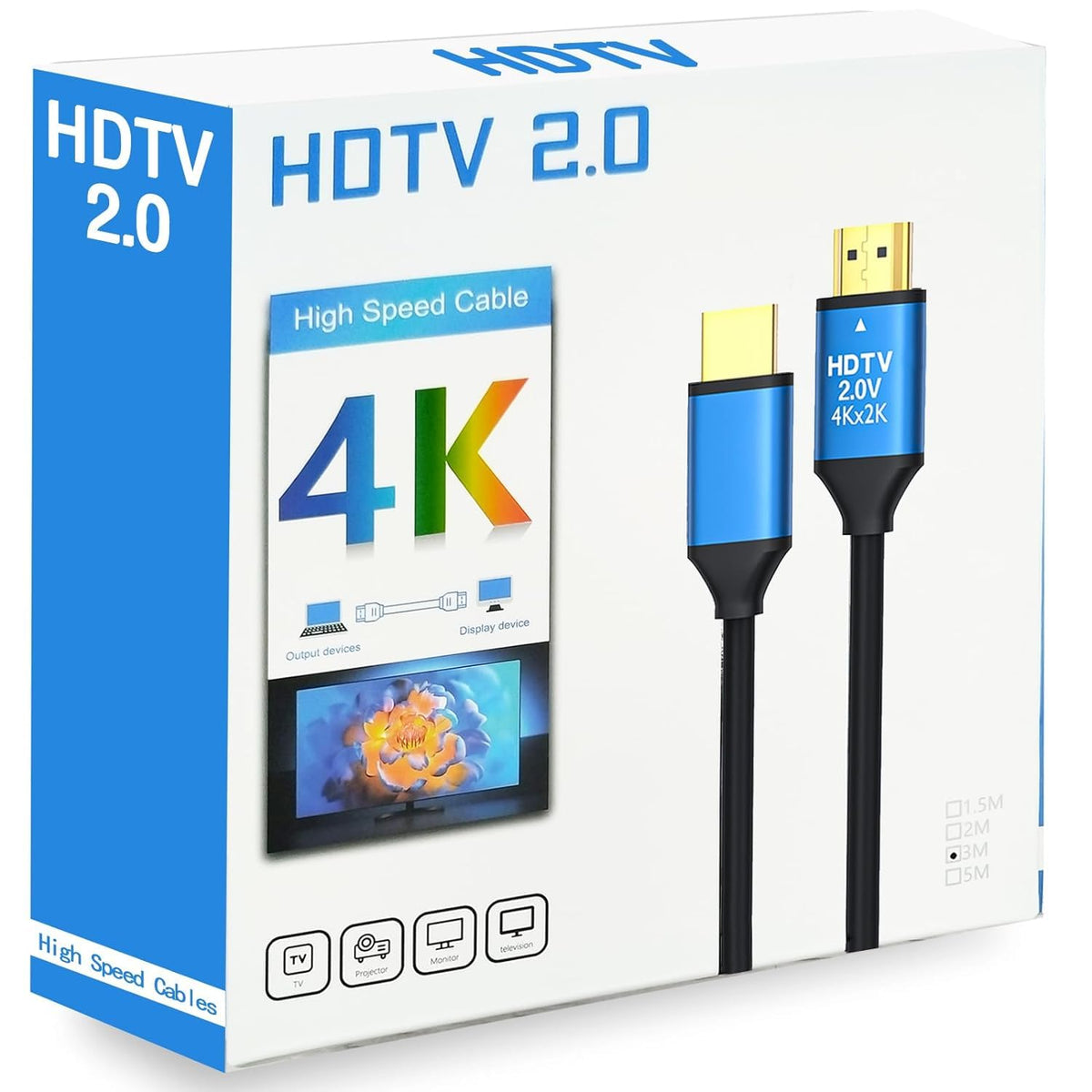 Graige 5ft/1.5m 2.0 4K@60Hz PS5, PS4,Fire HDMI Cable High Speed HDMI Cable & for Laptop, Monitor, TV