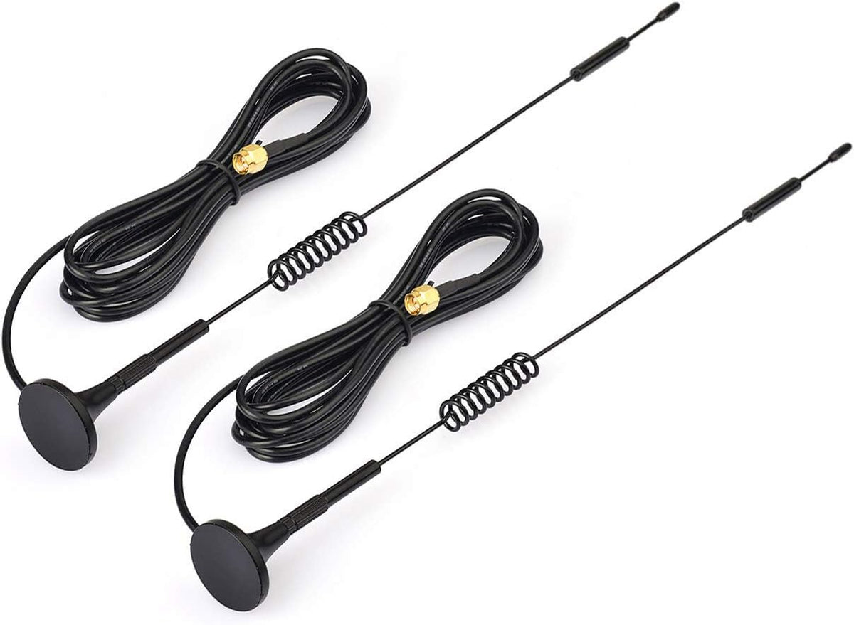 BINGFU 4G 7dBi (2-Pack) 4G LTE Magnetic Base MIMO SMA Male Antenna Compatible with LTE Wireless CPE Router Hotspot