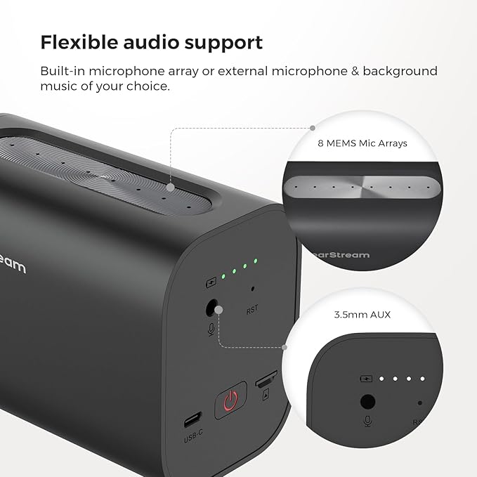 NearStream VM33 Streaming Camera &amp VK40 Photography Lighting Kit Bundle for Livestreaming Video Content Creation &amp Virtual Meetings
