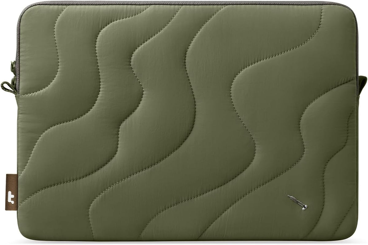 tomtoc 360 Protective Puffy Laptop Sleeve for 15-inch MacBook Air M4/A3241 2025, M3/A3114 2024, M2/A2941 2023, 15-inch Surface Laptop 7th(Copilot+ PC)/6/5/4/3, Quilted Puffer Soft Computer Case Bag