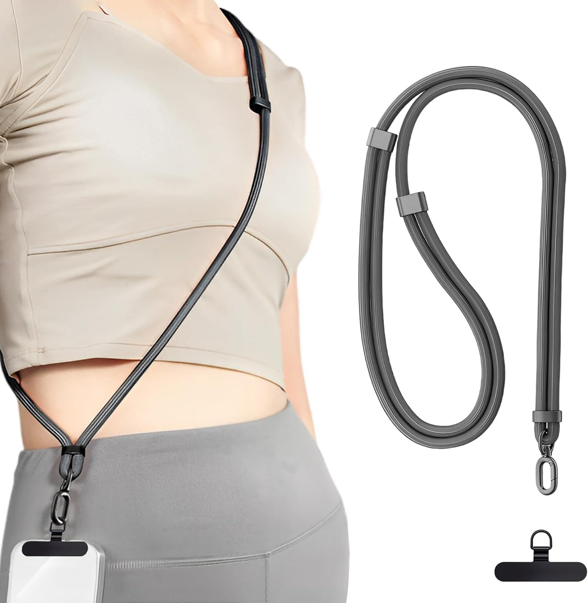 ZXZone Phone Strap*1 Phone Tether Tab*1 Adjustable Neck Strap Phone Lanyard Strap Multifunctional Phone Lanyard
