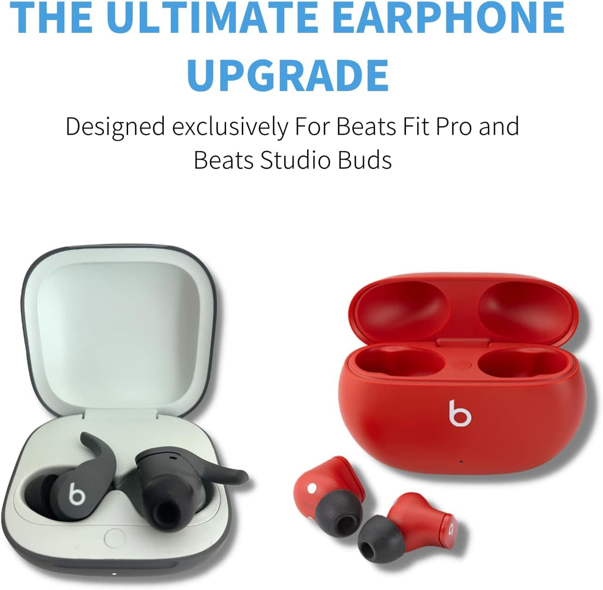 Comply Memory Foam Replacement Earbud Tips for Beats Fit Pro & Beats Studio Buds | Ultimate Comfort, Secure Fit, Superior Noise Isolation | Black (S/M/L) (3 Pairs)