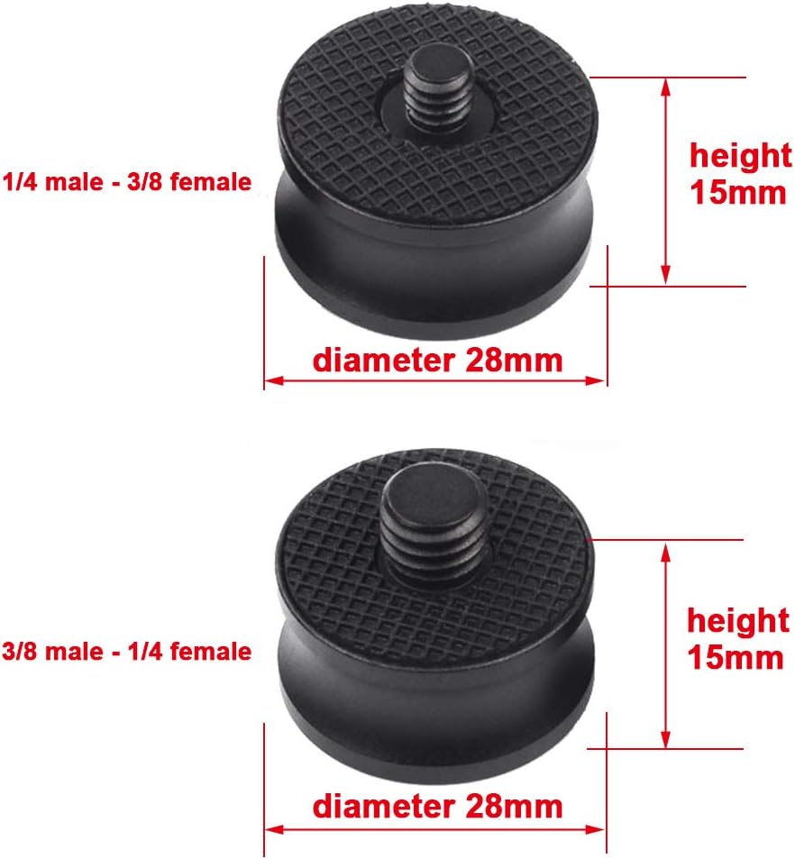 1/4" Male to 3/8" Female Camera Tripod Screw Converter Adapter for Tripod, Monopod, Ballhead Camera