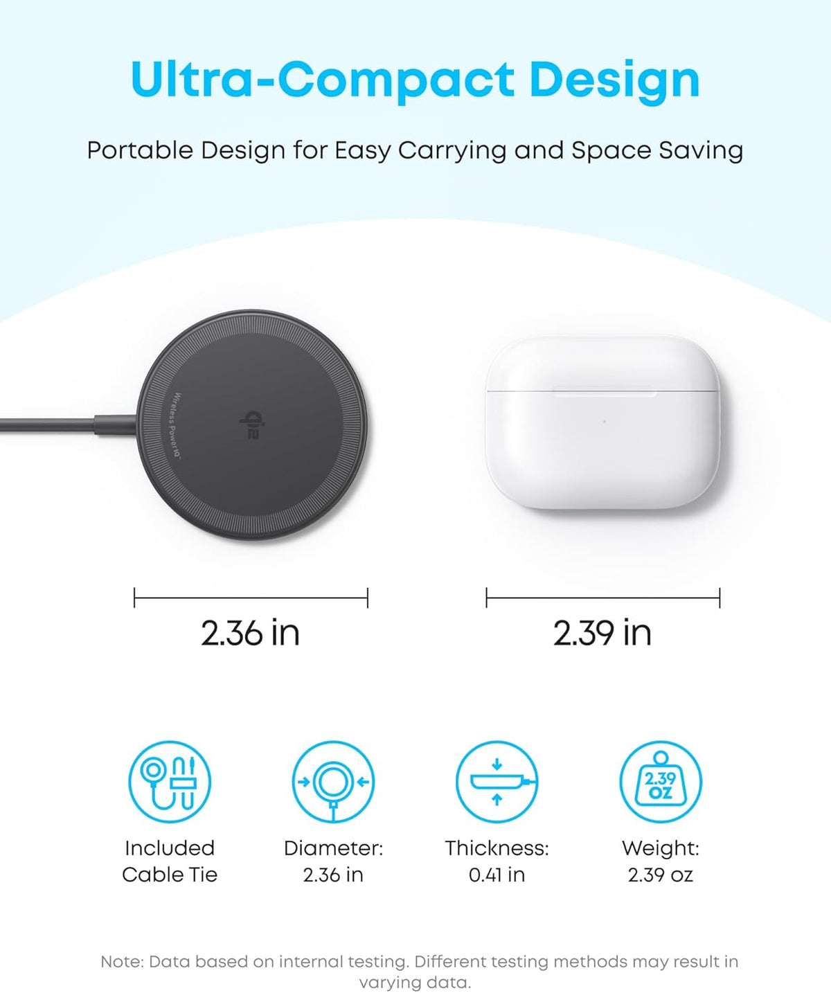 Anker Zolo Magnetic Wireless Charger, Qi2 Certified 15W MagSafe-Compatible Wireless Charging Pad, for iPhone 16/15/14/13 Series, AirPods, and More (Adapter Not Included) (Black, 1 Pack)