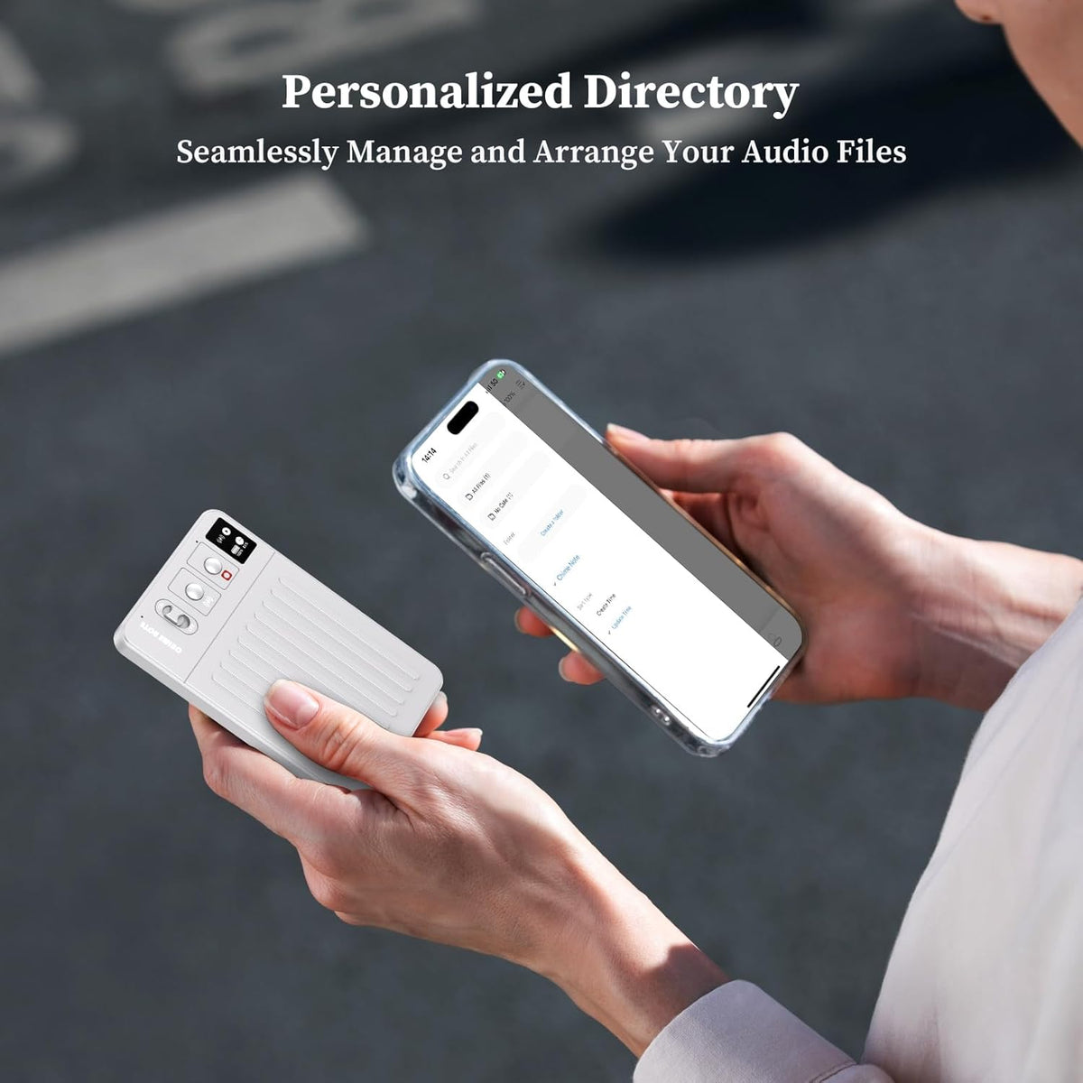AI Voice Recorder - Voice Recorder w/No Fee for Transcribe & AI Summarize by ChatGPT, APP & Web Control, 121 Languages, 64GB Memory, Wireless Charging,Digital Voice Recorder for Meetings/Calls Silver
