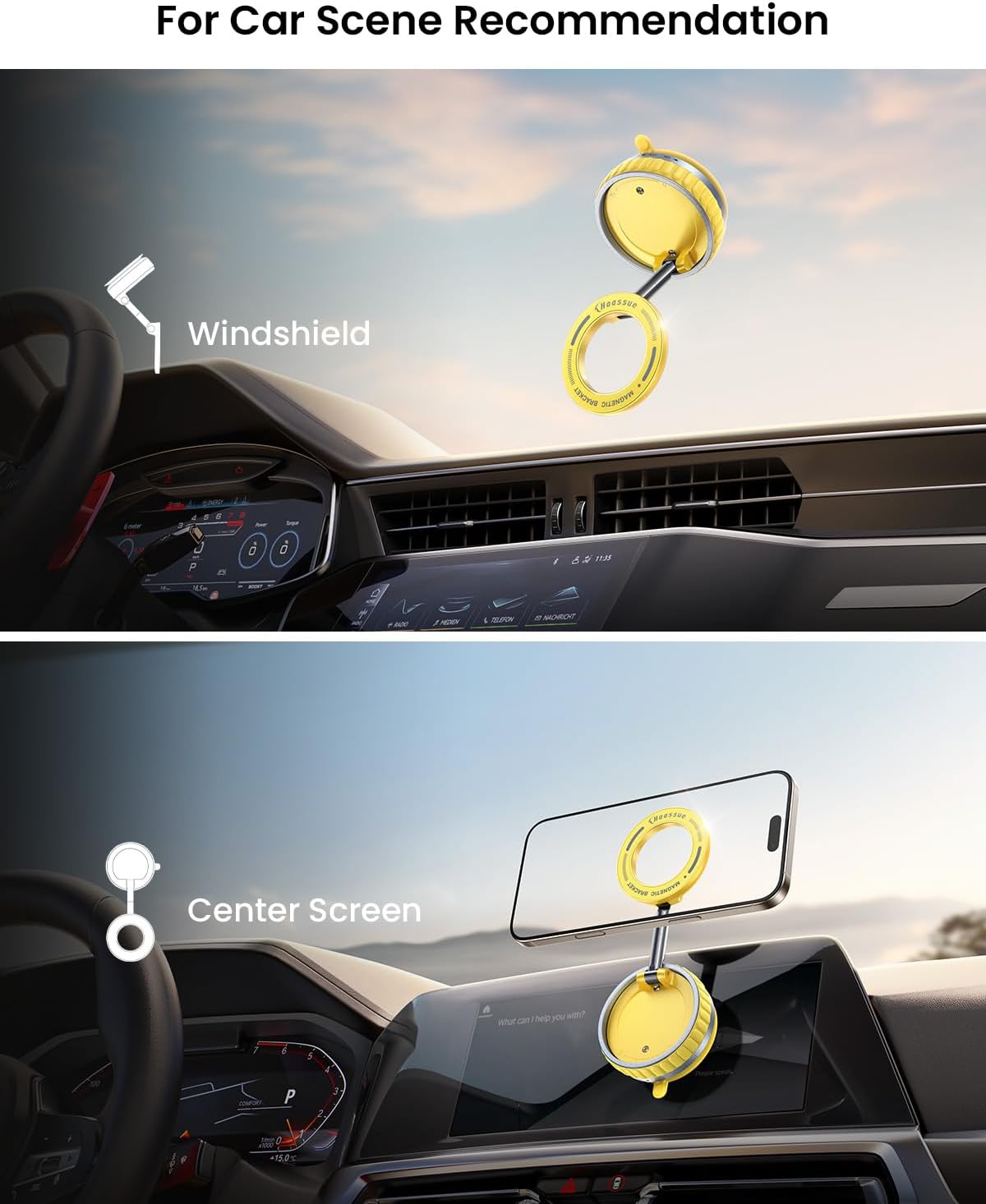 2026 Upgraded Vacuum Suction Cup Phone Mount [24 N55 Stronger Magnets], Vacuum Magnetic Phone Holder Stand [109+LBS Strongest Suction], 360° Adjustable for Your Car/Gym/Mirror