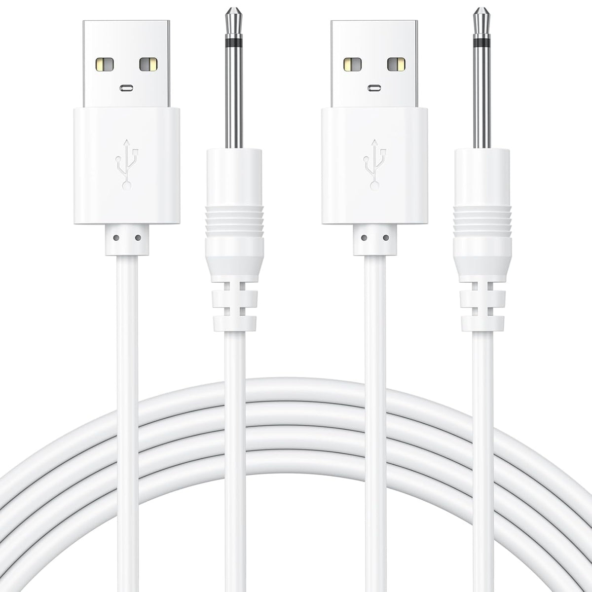2 Pack 2.5mm Vancle DC Charging Cable USB to DC Fast Charger Cord for Beauty Instrument Charging Cable Massager Charger