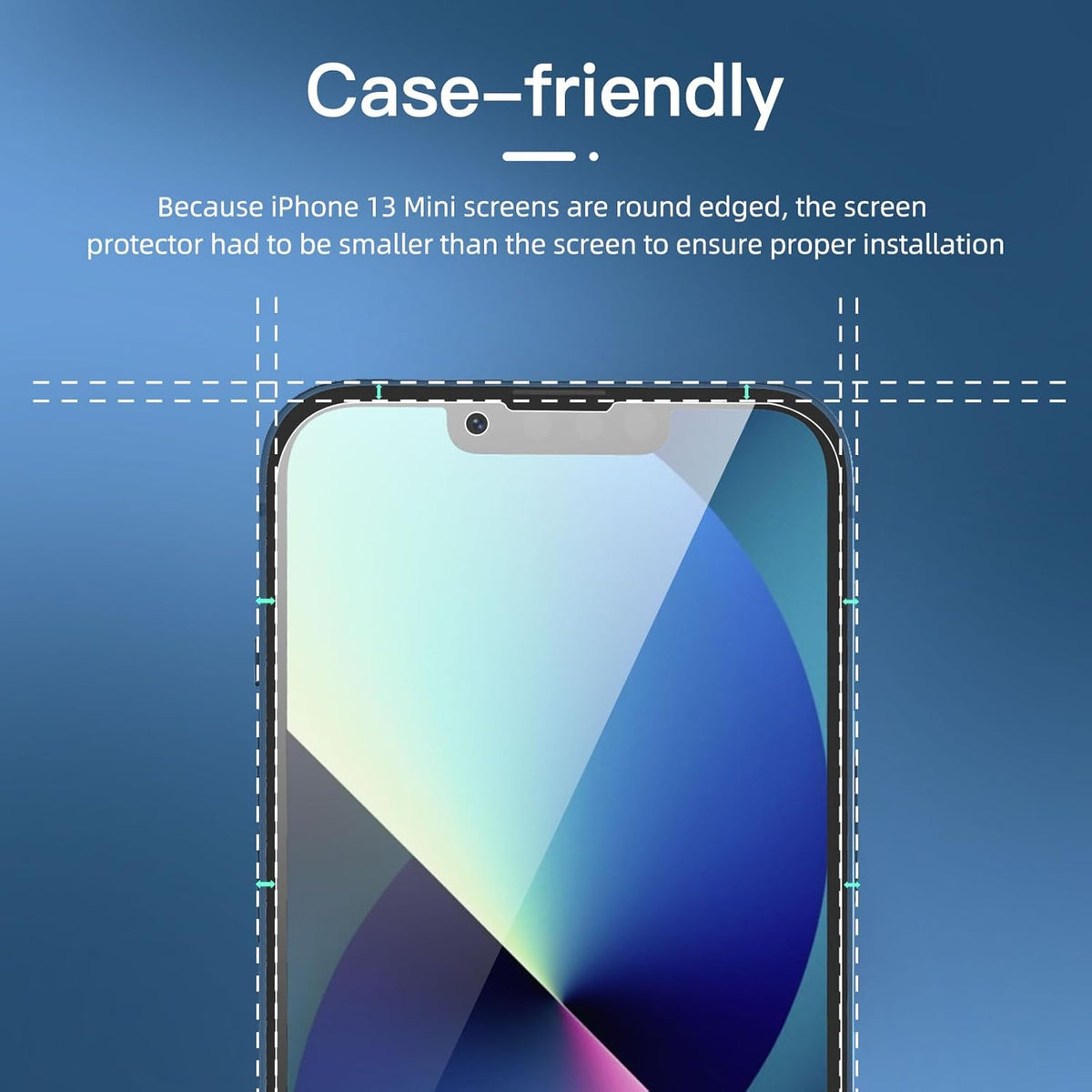 NEW'C 3 Pack Privacy for iPhone 13 Mini Screen Protector (5.4"), Enhanced 28-Degree Privacy Angle, Ultra Durable 9H Hardness, Bubble-Free