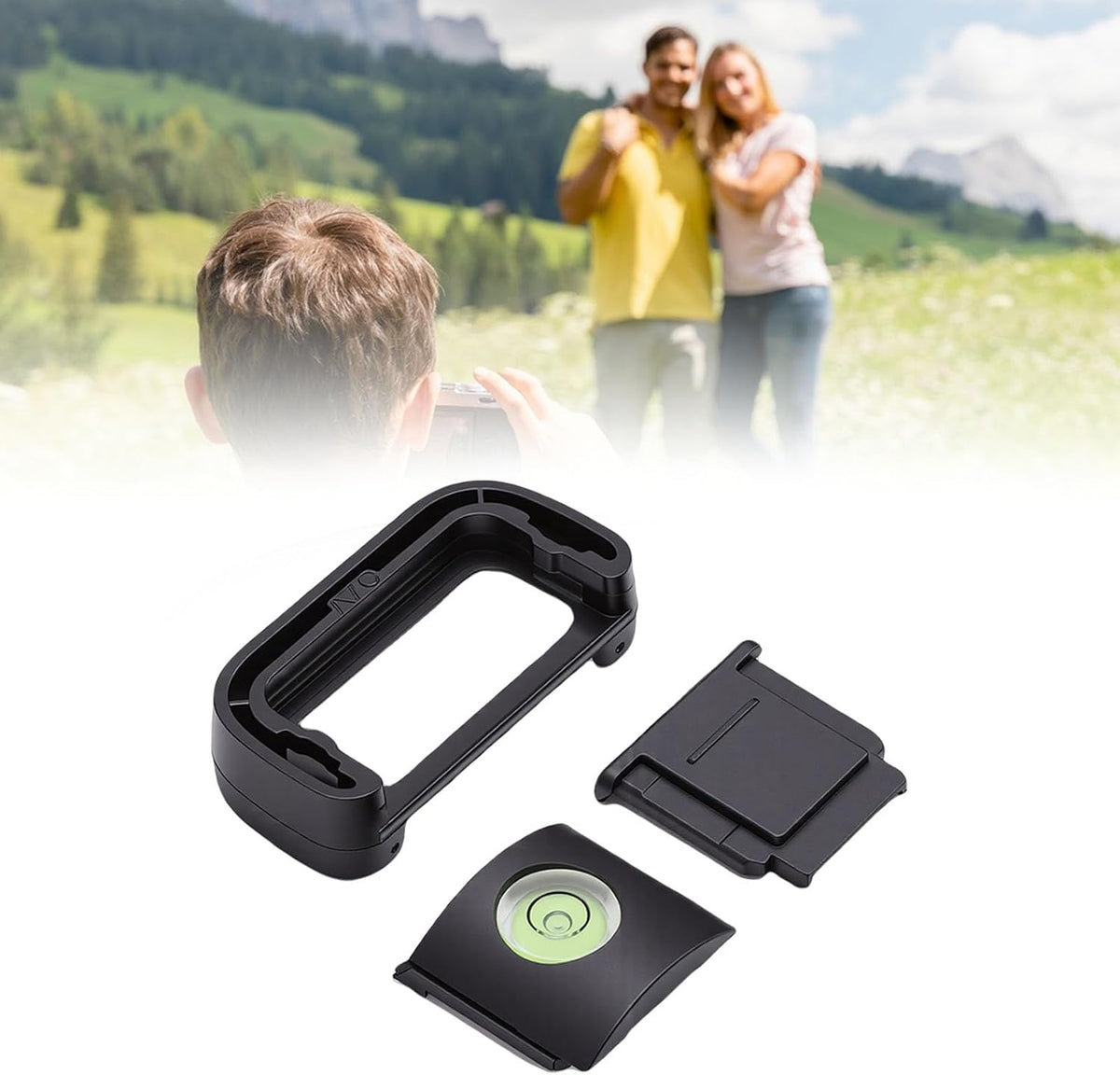 A7C Pomya Eyecup Viewfinder & Hot Shoe Cover with Bubble Level for Camera - Silicone Eye Cup, Protector Cap, AntiGlare