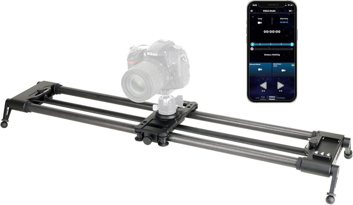 Konova New G1 Wireless Motorized Integrated Carbon Slider for Video, Time Lapse, Stop Motion, Parallax Panormaic Shooting (120cm (47.2"))