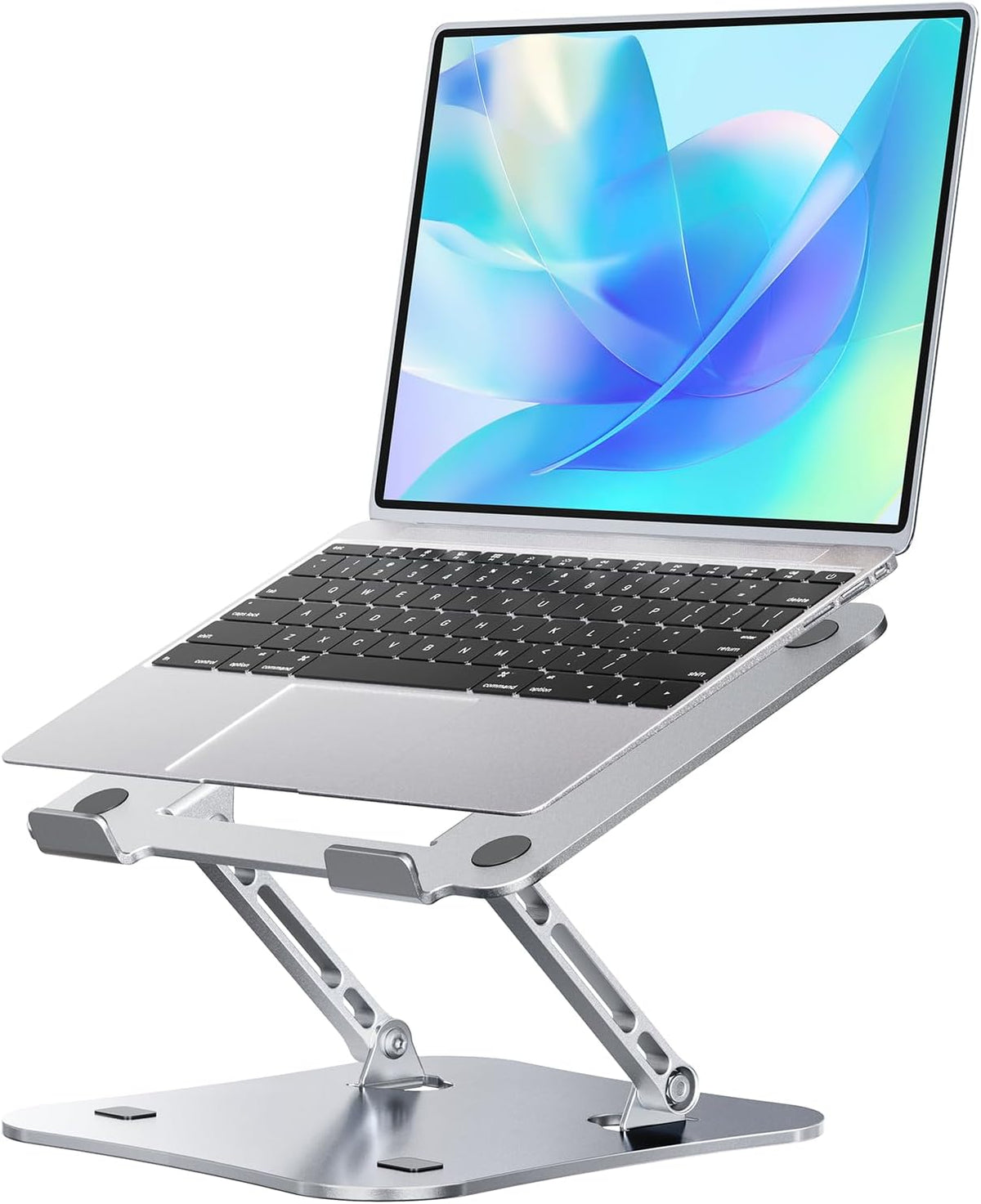 H&C(hcck&Cllassp) 11-17 inch Aluminum Laptop Stand for Desk, Foldable and Portable Laptop Riser, Adjustable Notebook