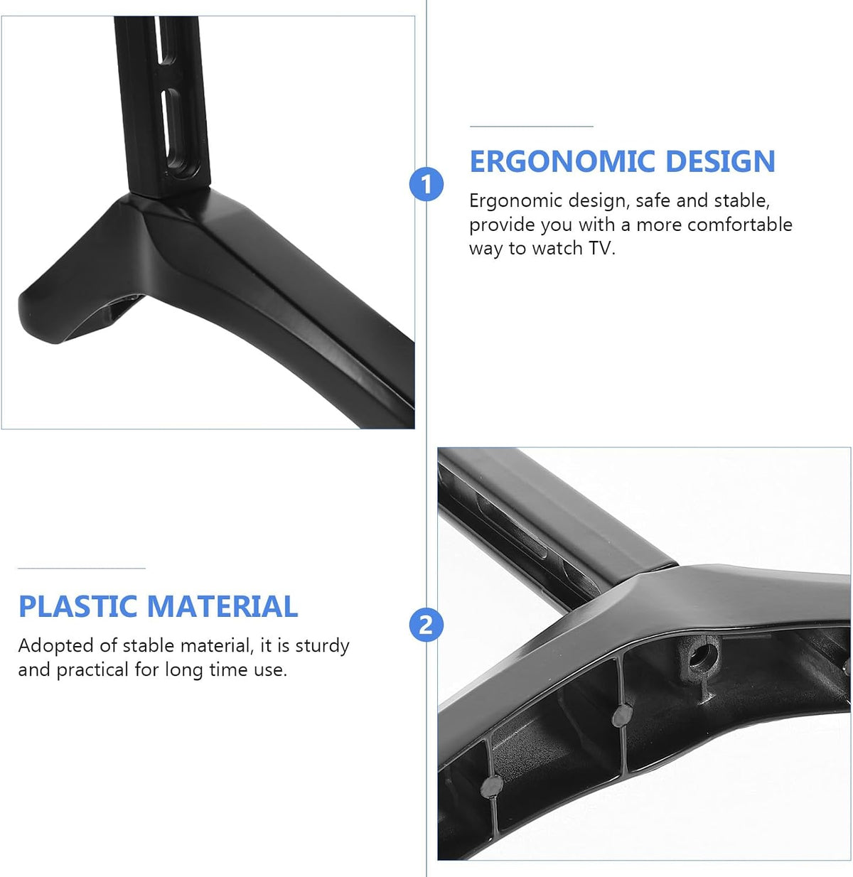 Housoutil Tv Stand Replacement Base with Screws Desktop Tv Support Bracket Suitable for Living Room and Office Use