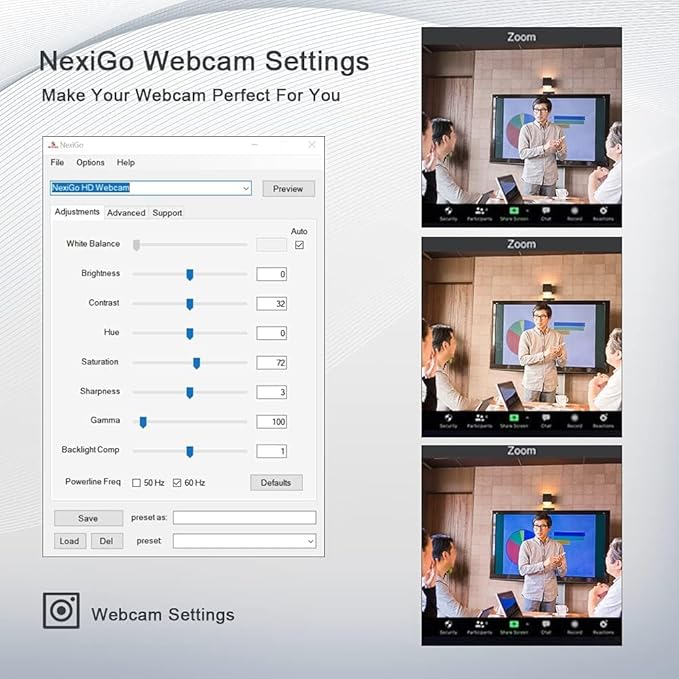 NexiGo N930P (Gen 2) 1080P Autofocus Webcam with Software Microphone &amp Privacy Cover HD USB Web Camera for Zoom YouTube Skype FaceTime PC Mac Laptop Desktop