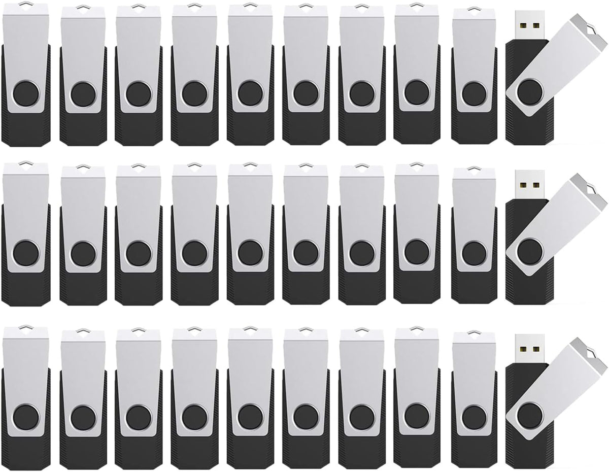 (Not 128GB) 128MB Flash Drives 50 Pack, Wooolken USB 2.0 Thumb Drive with Lanyards Bulk USB Sticks for Weddings,Office, School, Data Storage Backup