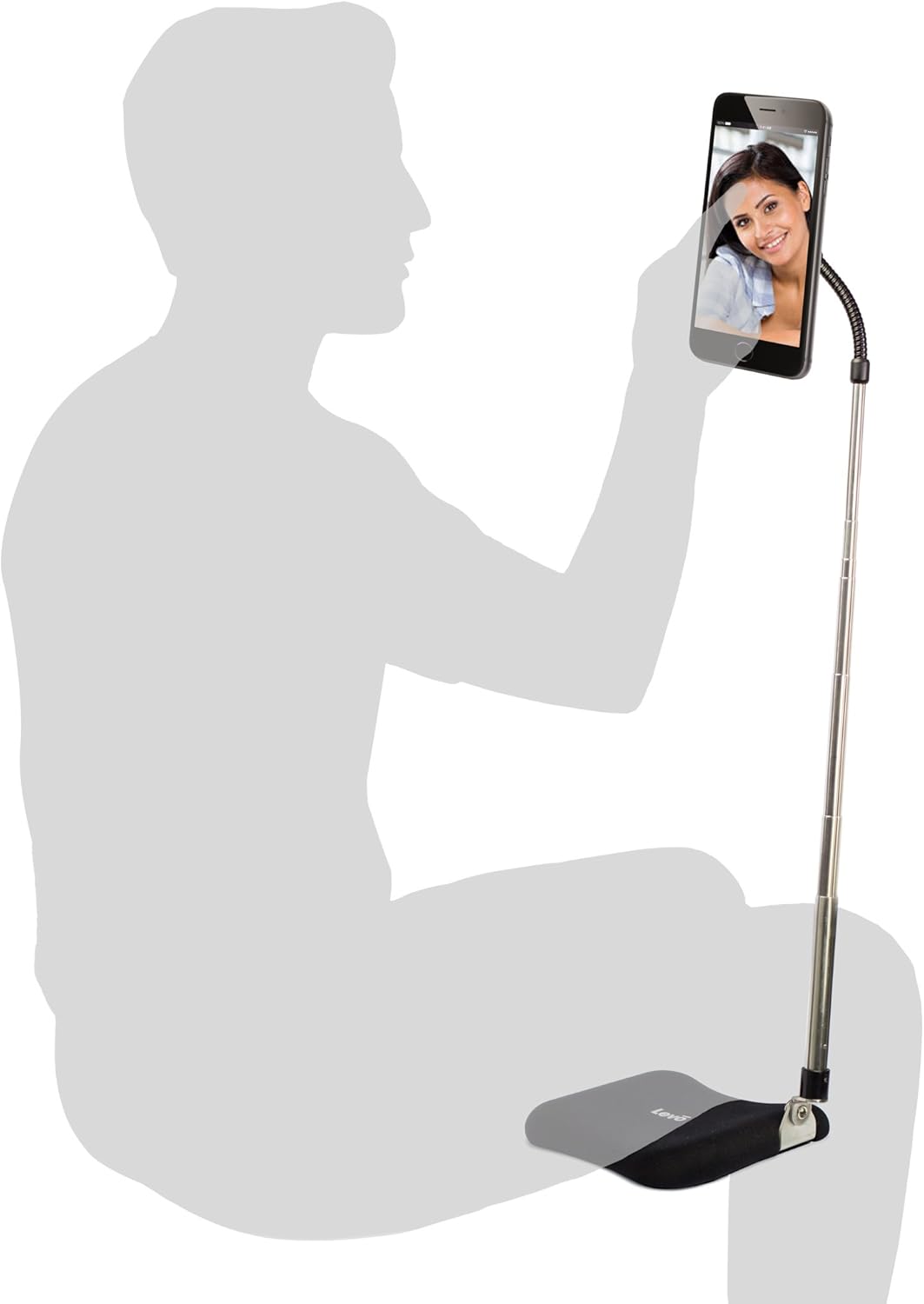 LEVO Extend Your Phone - Hands Free Mobile Phone Holder Stand Mount Tripod Selfie Stand for Best Smartphones in Your Chair, Bed, Recliner, Table, Desk, Home, Beach and Travel iPhone, Galaxy, Nexus