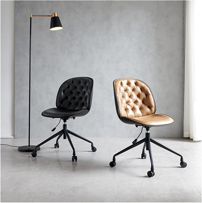 Adjustable Office Computer Chair with Armrest Chair Backrest Computer Chair Rotary Lift Gaming Chair Office Chairs(Dark Brown)