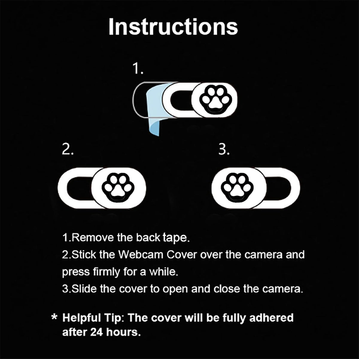 Webcam Cover Slide 6 Packs Ultra-Thin Camera Covers for Computer Laptop Desktop Smartphone to Protect Your Privacy and Security, Cute Dog Paw