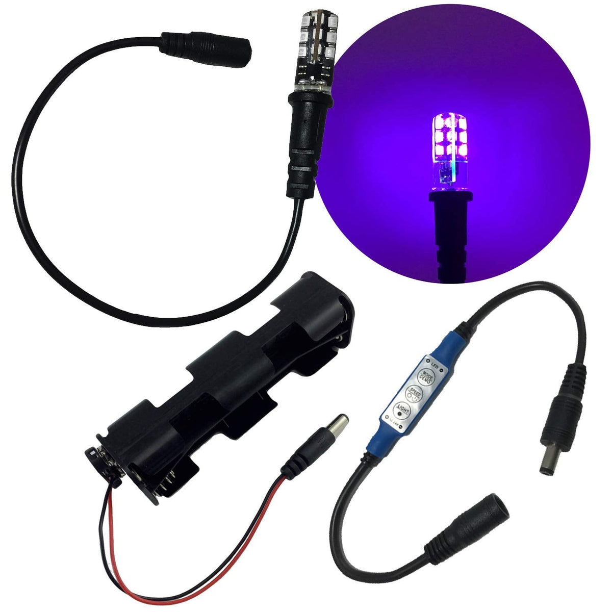 Blacklight LED Wave Ripple Flicker Special Effects Lighting kit for Props Scenery Fluorescent Paints 12 Volt DC