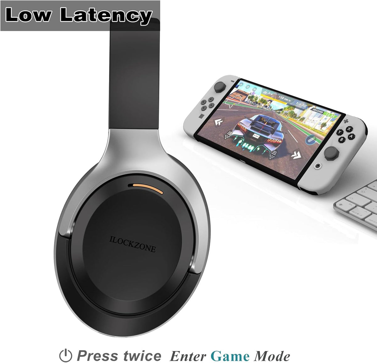 LC30Pro Hybrid Active Noise Cancelling Headphones, 100H Playtime Bluetooth Headphones, HiFi Audio Wireless Headphone with 3 EQ Modes, Low Latency & Foldable Design for School/Work/Travel/TV