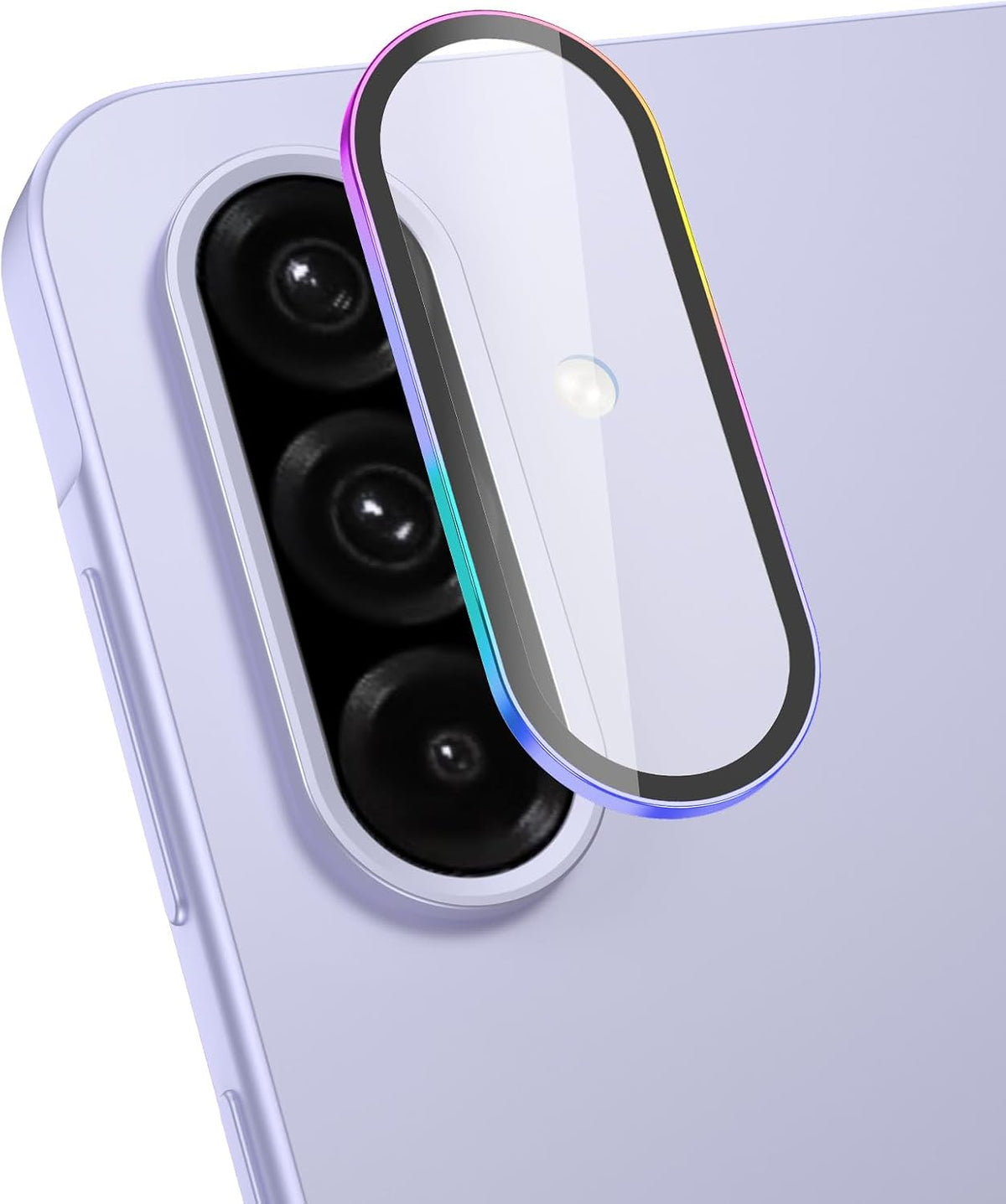 for Samsung Galaxy A36/A56 Camera Lens Protector, Individual Metal Ring Tempered Glass Lens Cover, [Strong Adsorption] Scratch Resistant Ultra-Thin HD Clear Lens Cover, 1 Set-Colorful