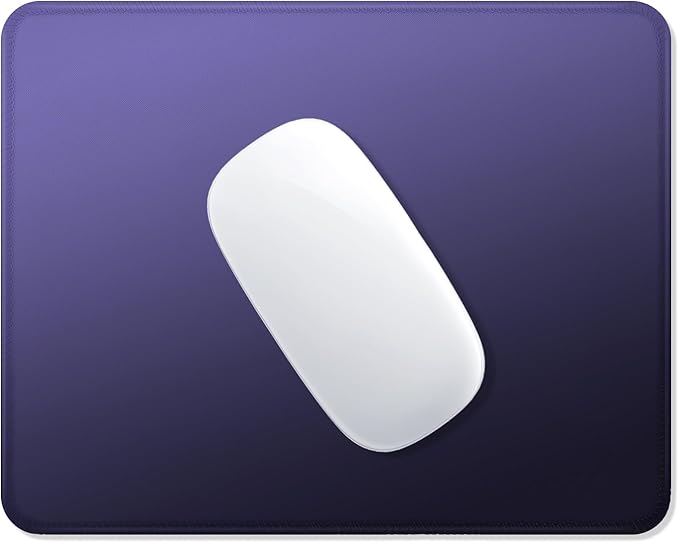 ITNRSIIET Mouse Pad Non-Slip Rubber Base Smooth Surface Stitched Edges Waterproof Durable Compatible with All Mice for Office & Gaming, Desk Accessory, 10.2x8.3x0.12 inch, Violet Gradient