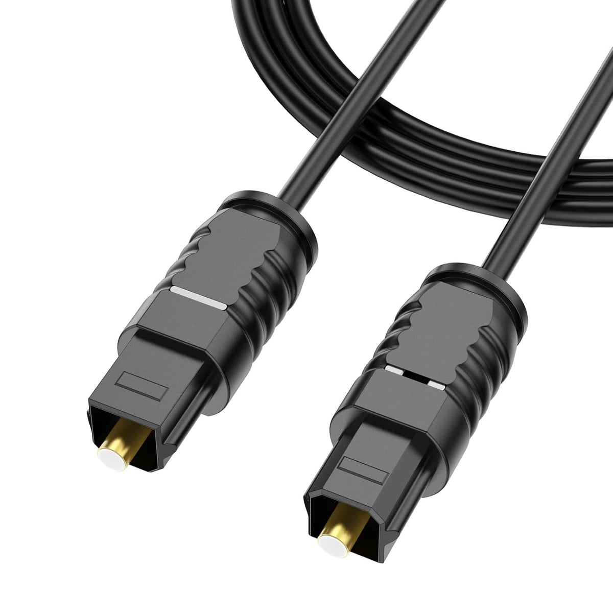 6 PS4 Digital Optical Audio Cable feet, Fiber Optic Cable Ultra-Thin Cord, SPDIF Toslink Optical Cable Compatible