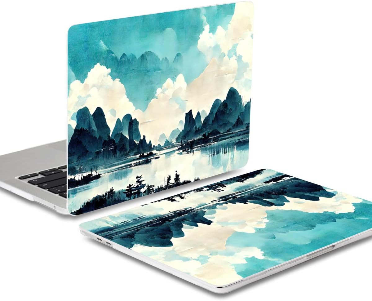 Batianda Customizable Case for M1 MacBook Air 13 Inch Model A2337 A2179 A1932 2021 2020 2019 Release,3D Painted Hard Shell with Keyboard Cover & Screen Protector