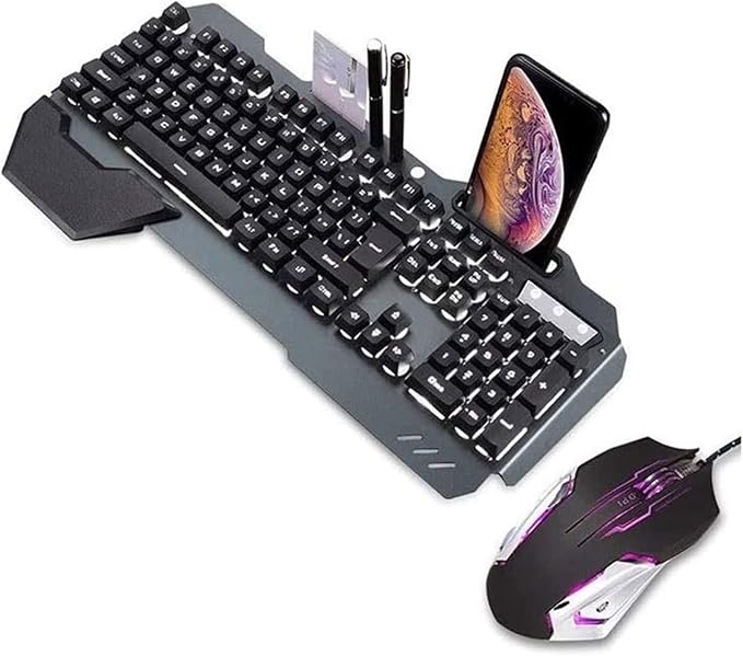 Marycan Keyboard Mouse Combo Gaming Keyboard and Mouse SetLED Backlit Mechanical Feel Business Office Keyboard Colorful Breathing Backlit Gaming Mouse for WindowsComputerDesktopPCNotebookLaptop