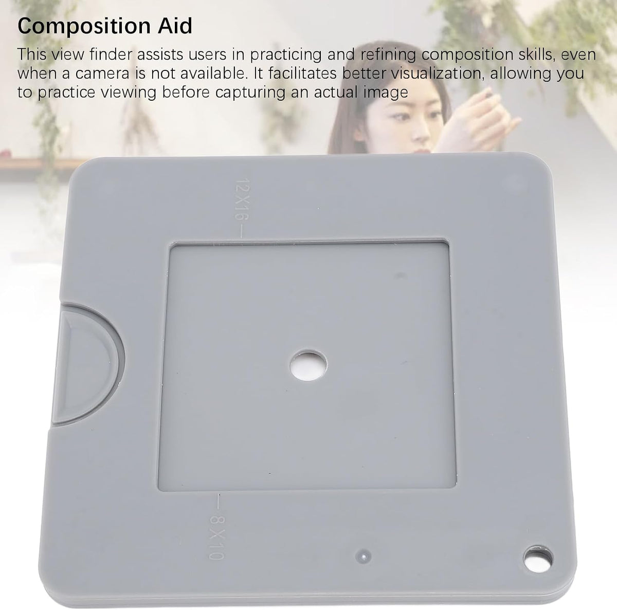 3.5x3.5 Inch, Drawing Viewfinder with Sliding Mechanism, ABS Plastic, Color Isolation Artist Tool - Simplifies