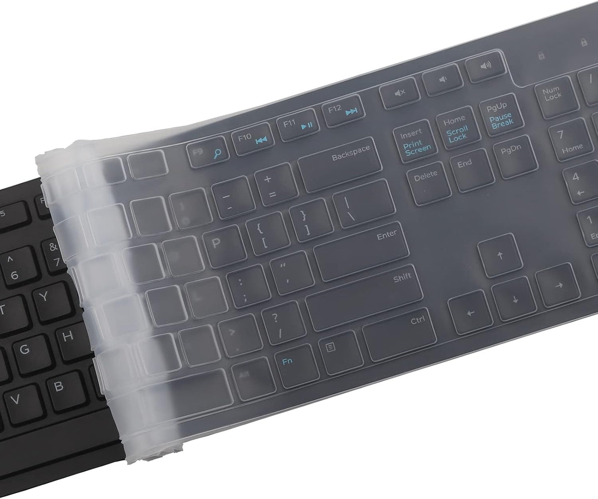 Keyboard Cover Skin for Dell KM636 KB216 KB216t KB216d KB216p Wired & Wireless Keyboard, Dell Optiplex 5250 3050 3240 5460 7450 7050, Dell Inspiron Desktop 24" 27" 5400 5490 7700 7790 3475 3670 3477