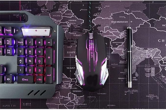 Marycan Keyboard Mouse Combo Gaming Keyboard and Mouse SetLED Backlit Mechanical Feel Business Office Keyboard Colorful Breathing Backlit Gaming Mouse for WindowsComputerDesktopPCNotebookLaptop