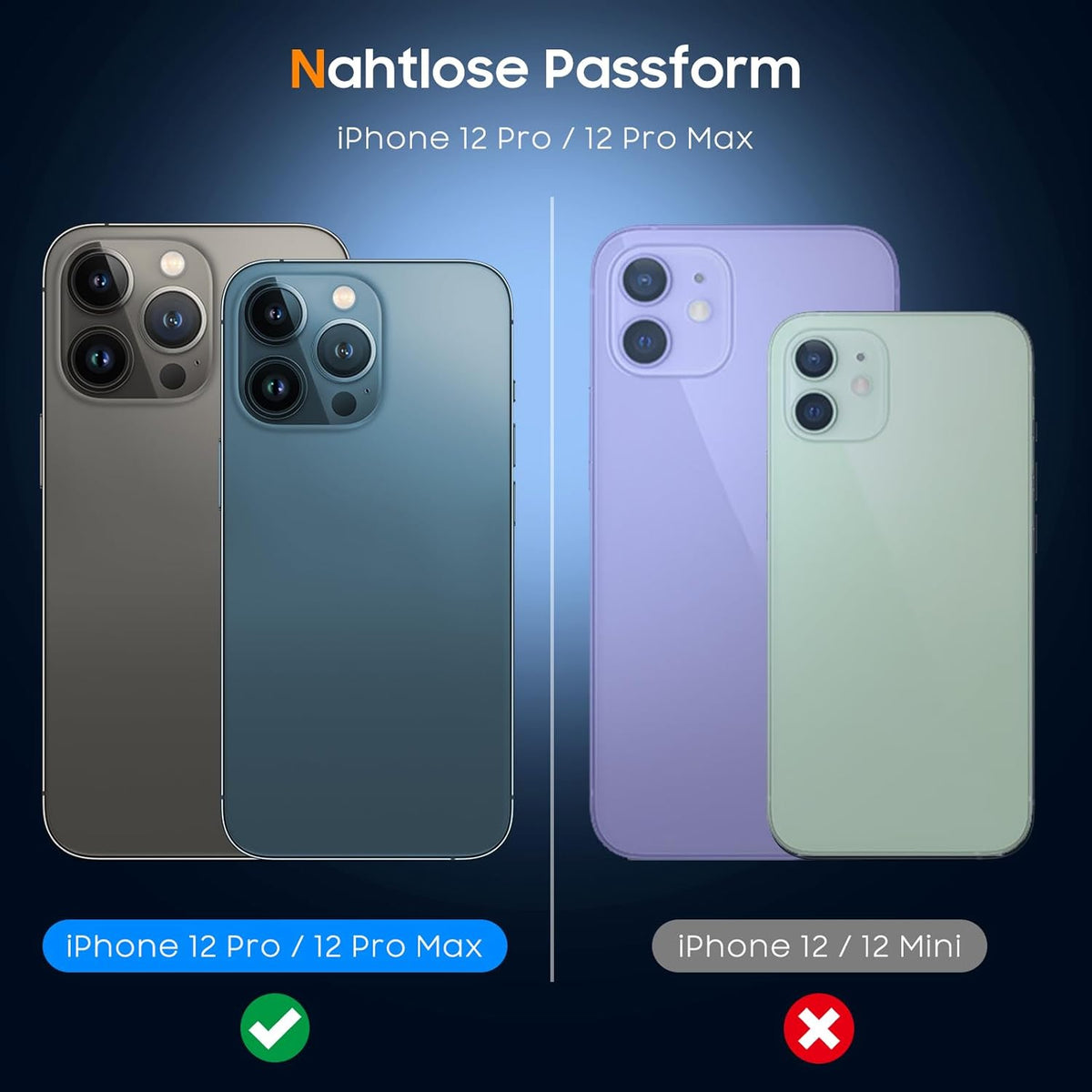 UniqueMe 𝑵𝑬𝑾 𝟮𝟬𝟮𝟮 [ 3 Pack] Compatible with iPhone 12 Pro Max 6.7" Camera Lens Protector Tempered Glass,[Case Friendly][Scratch-Resistant][Does Not Affect Night Shots] -Black Circle