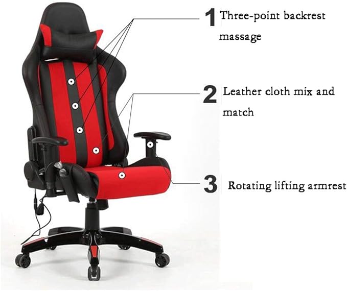 YYDS Chair Artificial Leather Gaming Chair Executive Ergonomic Swivel Chair with Headrest and Lumbar Pillow Fashion Esports Chair Ergonomically (Color : Sky Blue)