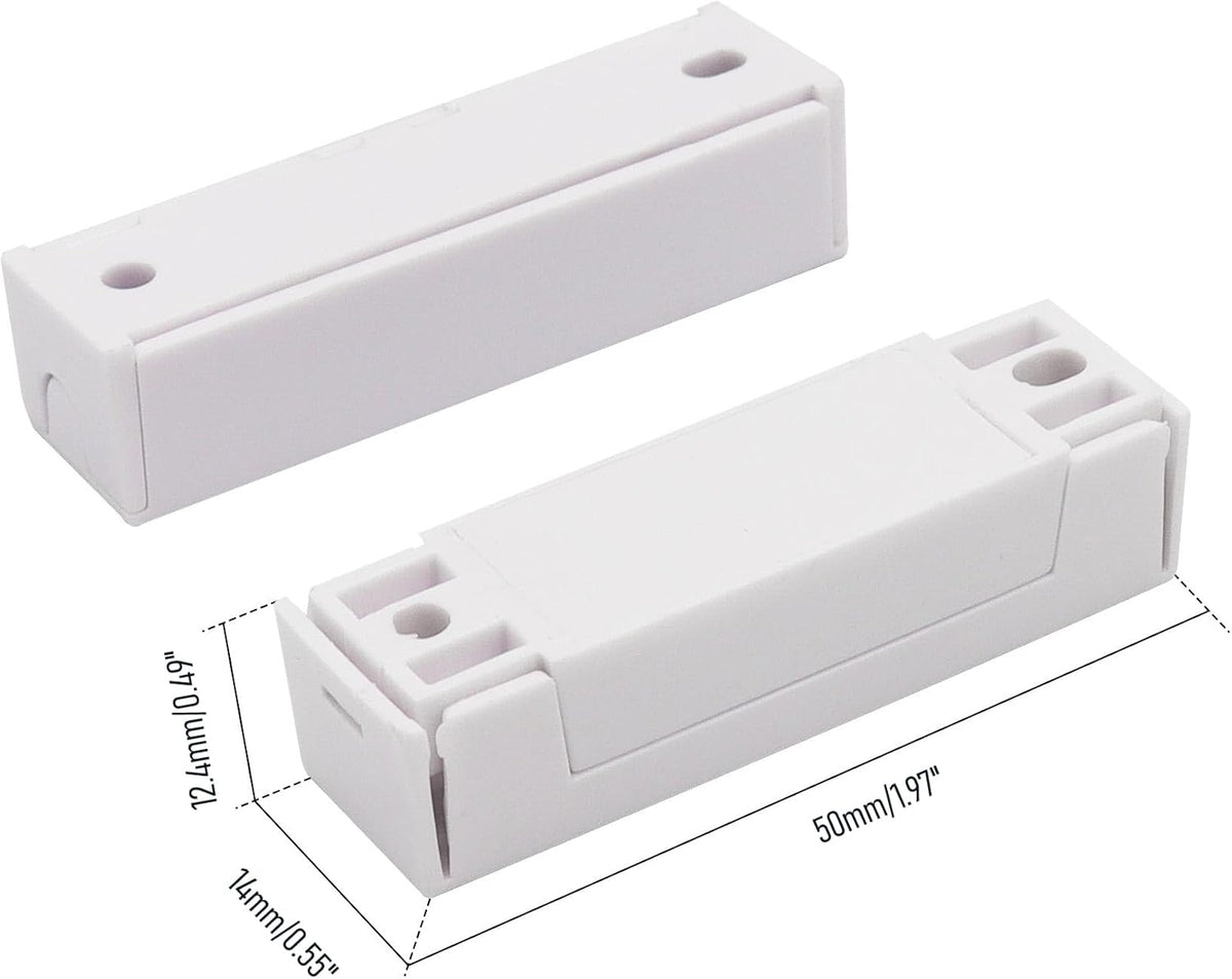 5Pcs 2 MC-44b Magnetic Reed Switch Wired Surface Mount Normally Closed NC Contact Sensor Alarm Magnetic Door Switch