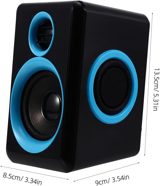 Mini USB 2.0 Speakers for Laptop and Desktop Computer Compact Loudspeaker Box with Dc 5v Power Portable Mini Speaker for Home Office and Gaming Use