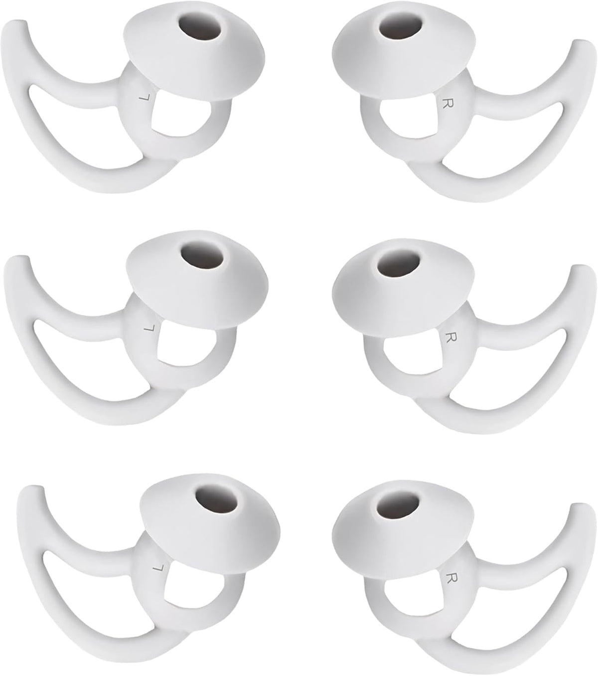 3 Pairs Earbuds Replacement Tips Large，Silver Earbud Tips ，Silicone Eartips Compatible with Bose QuietComfort and Sport Earphones