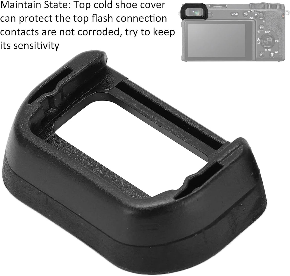 A6600 A6500 A6400 Viewfinder Eyecup Kit, Plastic and Rubber, Black for - Protects Eyepiece, Includes Spirit Level