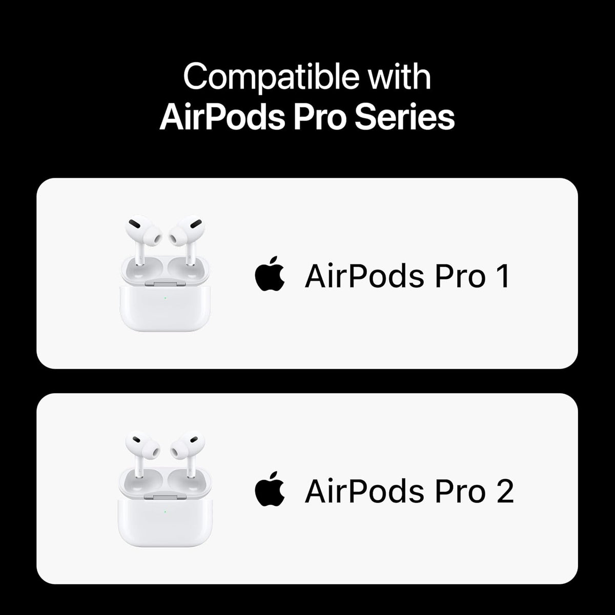 Premium Multi-Flange Eartips for AirPods Pro 1&2 (Medium) – Always Fits, Never Slips