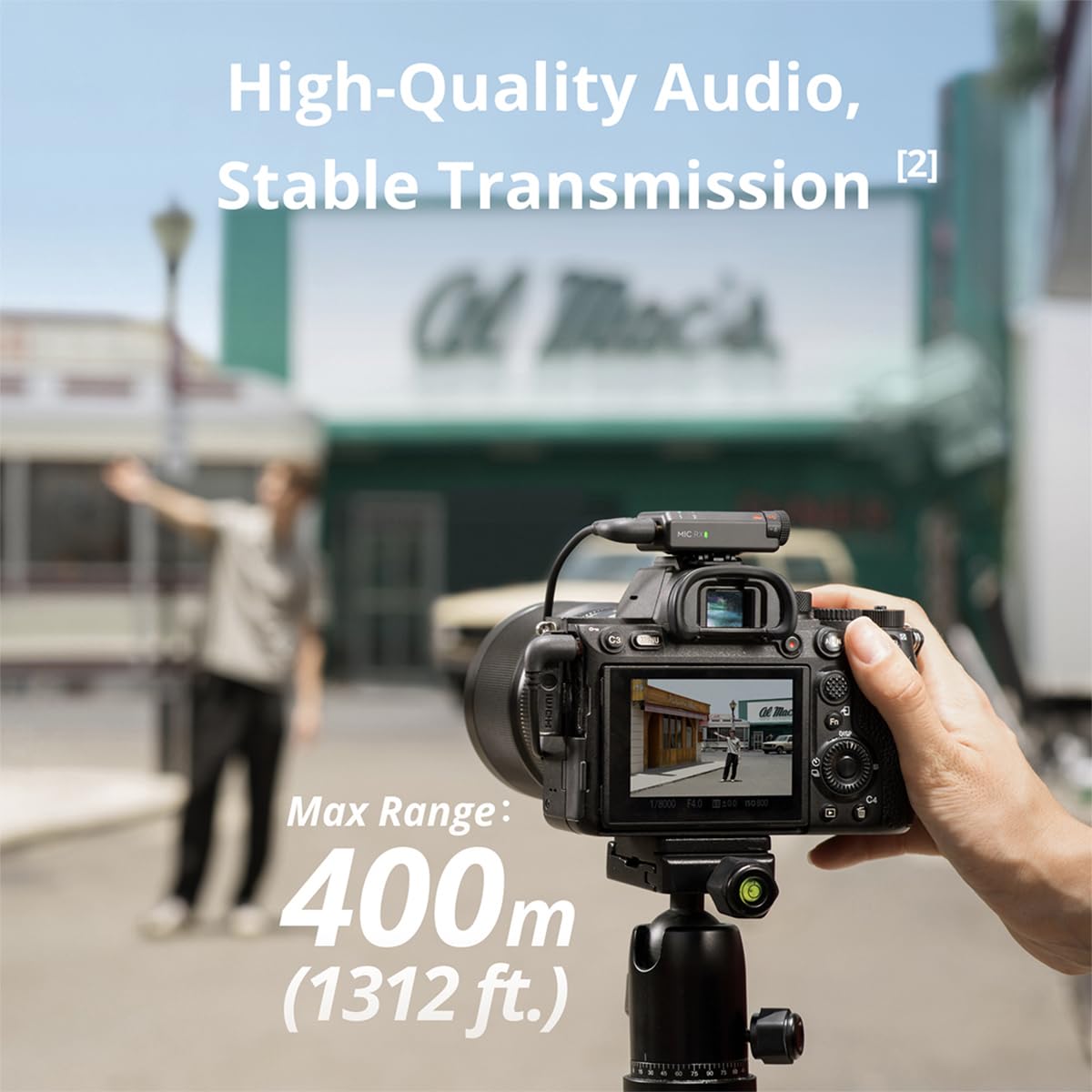 DJI Mic Mini (1 TX + 1 RX), Wireless Lavalier Microphone for iPhone/Camera/Android, Ultralight, Detail-Rich Audio, Noise Cancelling, Automatic