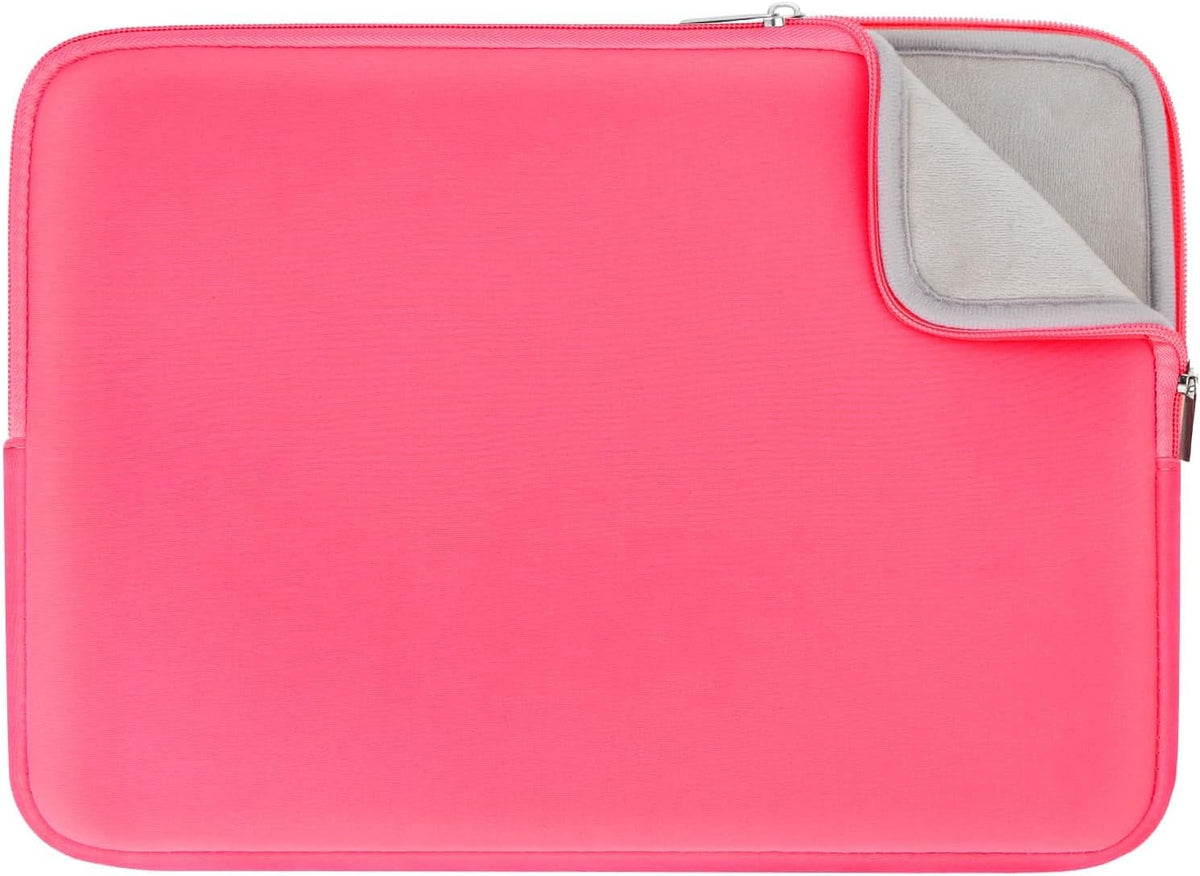 RAINYEAR 11-11.6 Inch Laptop Sleeve Case Soft Lining Carrying Bag Padded Protective Cover Compatible with 11.6" MacBook Air for 11" Notebook Computer Tablet Chromebook (Bright Pink, Upgraded Version)