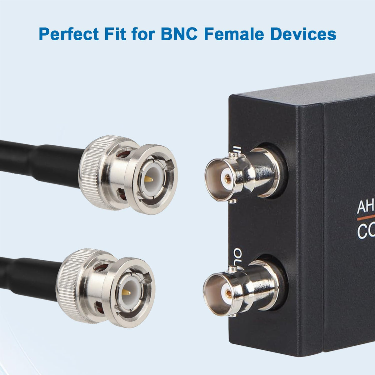 XRDS -RF 50 ohm BNC Cable 50FT, BNC Male Extension RG58 Coax Cable for Antenna Analyzer, CB Radio, Security CCTV Camera