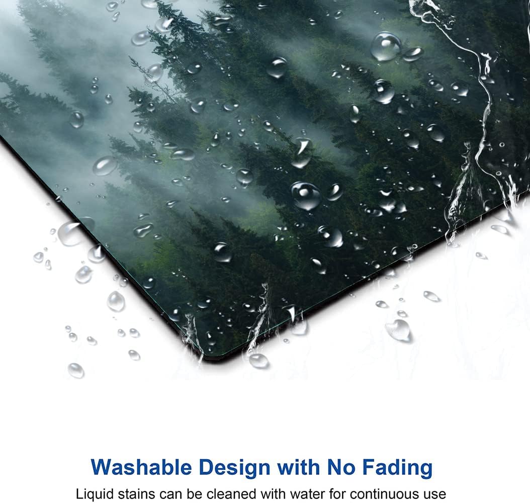 Mouse Pad,Forest Mouse Pad Rectangle Custom Designs, Waterproof Anti-Slip Rubber Mousepad Office Accessories Desk Decor Wireless Mouse Pads for Computers Laptop