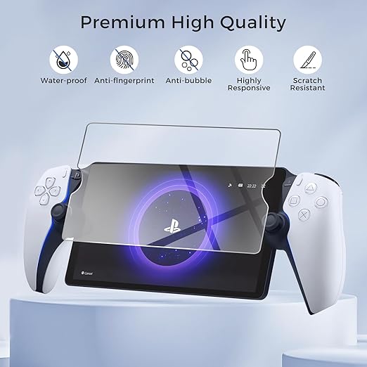 CoBak Hard Carrying Shell Case for PlayStation Portal Remote Player - with 2 Screen Protector 1 Grip Case 4 Thumb Grip Caps Hard Outer Cover for PS5 Portal Black