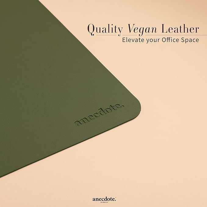 ANECDOTE Vegan Leather Desk Pad - 31.5"x17" Desk Mat for Your Office. This Quality Large Mouse Pad has Chic Elegance, Professional Look & Satisfying Touch - The Perfect Leather Mouse Pad for You!