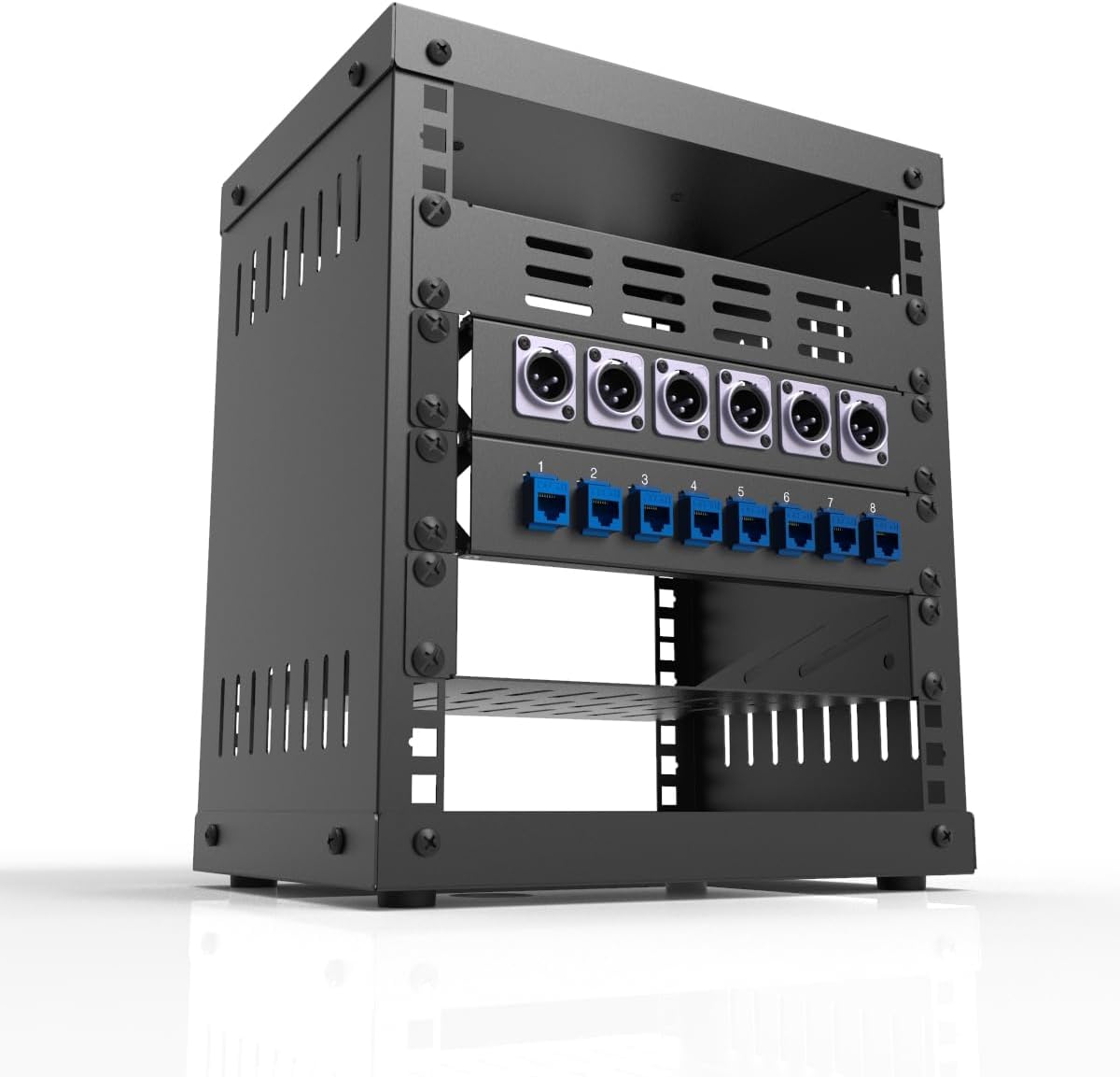 6U Small Network Cabinet-10 inch Server Rack for 10“ Server, Network, Audio and Video Equipments at Home or Office (6U)