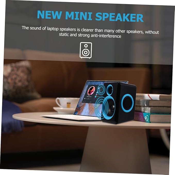 Mini Speaker USB 2.0 Computer Speaker for Laptop and Desktop Mini Loudspeaker with Surround Sound Compatible with PC and Notebook Suitable for Home and Office Use Dc 5v Powered