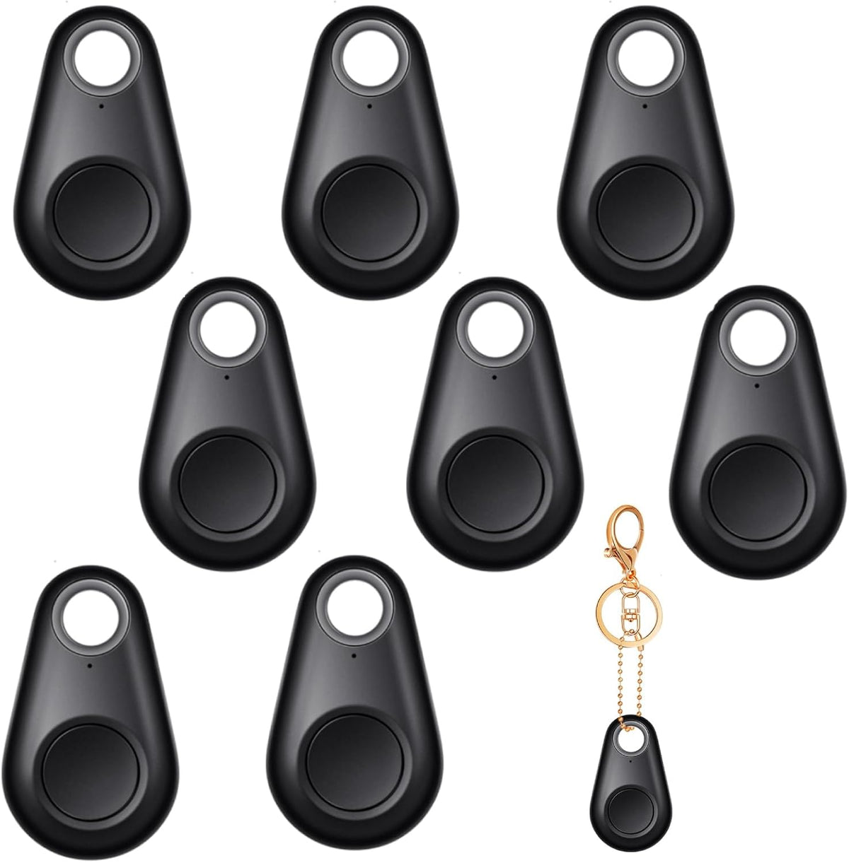 Flutesan 8 Packs Portable GPS Tracking Mobile Tracking Anti Loss Smart Device Key Finder Locator GPS Tracker Device