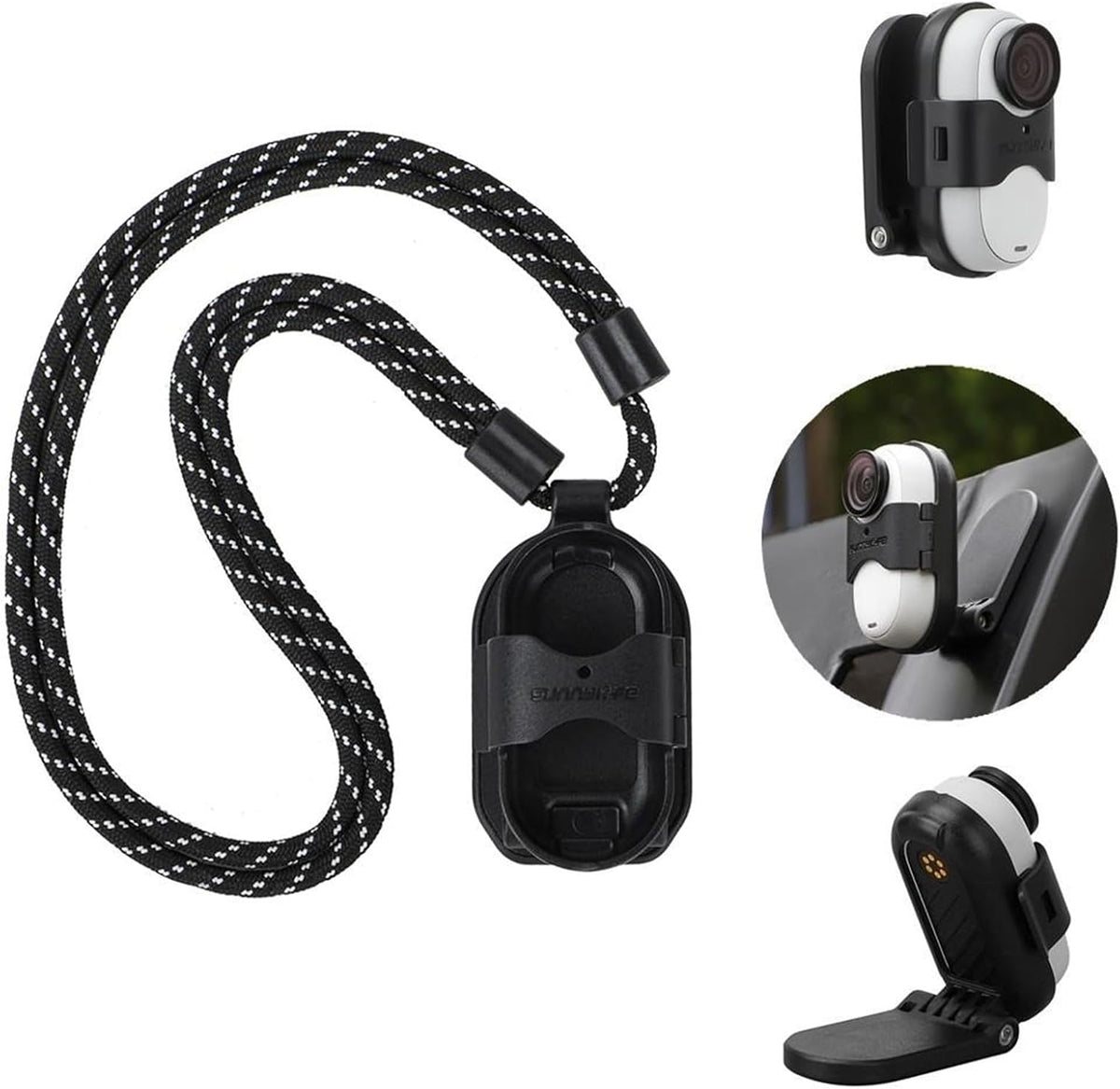 AILENICE Insta360 3S 3 Multifunctional Magnetic Mount for GO / GO Hand Free Neck Mount with Lanyard