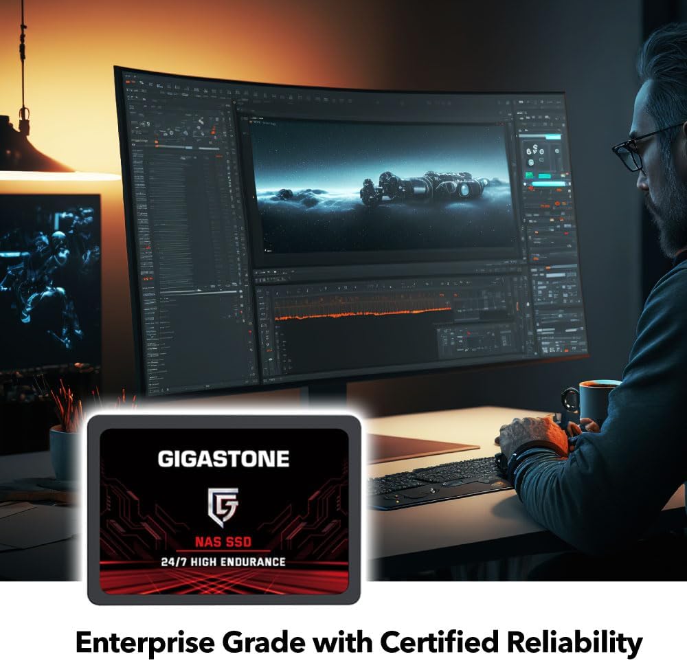 Gigastone SATA SSD 512GB (5-Pack) 2.5 inch SSD 550MB/s Upgrade Laptop PC Memory and Storage PS4 HDD Replacement 2.5" Internal Solid State Hard Drives SATA III SLC Cache 3D NAND Game Turbo Performance