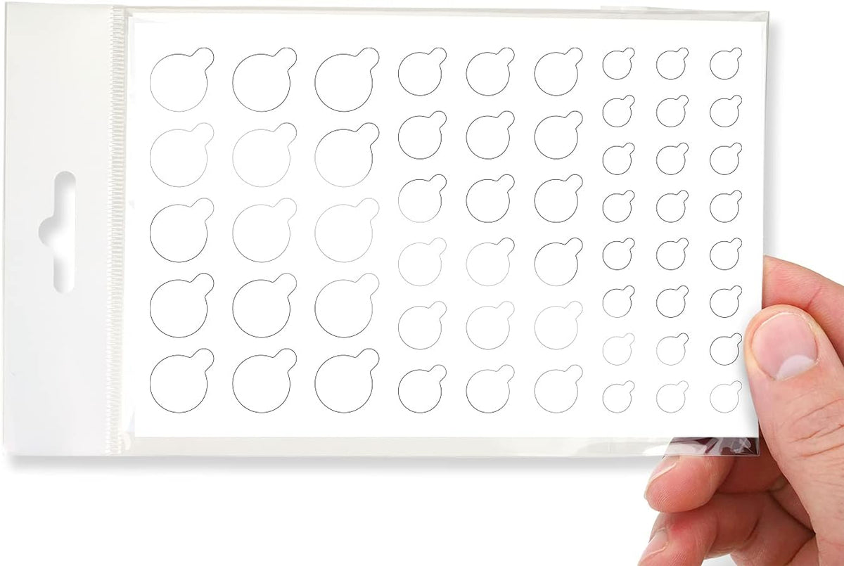 BLOCKED Stackable Webcam/Camera Vinyl Covers | 57 TabbedLow-Tack Restickable Webcam Sticker | Multiple Sizes | White 57-Pack Tabbed (Ultra Glossy)